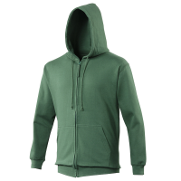 Embroidered Promotional Craft Childrens Green Zip Front Hoodies For Tennis