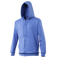 Embroidered Promotional Regatta Unisex Blue Zipped Hoodies For Lacrosse