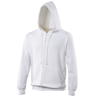 Personalised Promotional Uneek Mens White Zipped Hooded Sweatshirts For Swimming