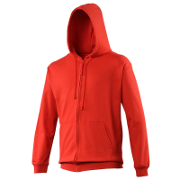 Printed Promotional Gilbert Ladies Red Zip Front Hoodies For Bowling