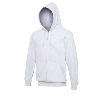 Printed Promotional Kustom Kit Mens White Zipped Hoodies For Cricket