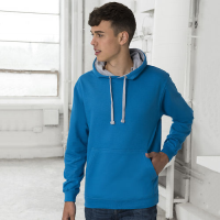 Printed Promotional Kustom Kit Unisex Blue Hooded Sweatshirts For Diving