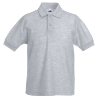 Printed Promotional Tridri Kids Grey Polo Shirts For Badminton