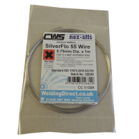 Silver Flo 55 0.75mm Dia Wire x 1000mm VBC