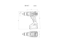 Metabo 602103840 - Metabo Hammer Drill - SB 18 LT & Metaloc Case - 602103840