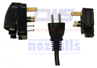 13A Plug - Euro Plug Converter Fused 13 Amp 2P+E 240v