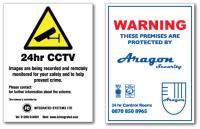 High tack weatherproof warning stickers 