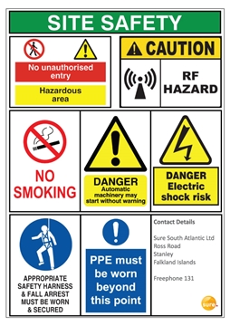 Warning safety stickers