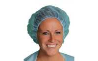Blue Non Woven Elasticated Head Cover For Hospitals