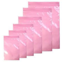 Pink Anti Static Resealable Bags 200g