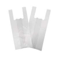 White HDPE Vest Carrier Bags