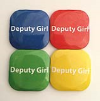 32mm Square Button Badge - Deputy Girl