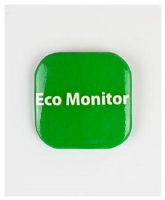 32mm Square Button Badge - Eco Monitor