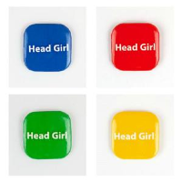 32mm Square Button Badge - Head Girl