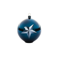 A di Alessi Blue Christmas Bauble - Star