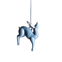A di Alessi Blue Christmas Ornament - Reindeer