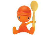 A di Alessi Cico Egg Cup, salt dispenser & spoon - Sweet Orange