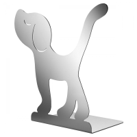 A di Alessi Montparnasse (Dog) Bookend (Mirror Polished Steel)
