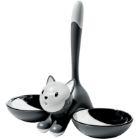 A di Alessi Tigrito Cat Bowl - Grey
