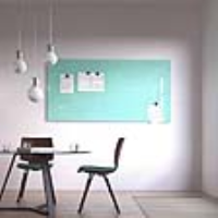 Abstracta MagVision magnetic glass board - 1180x1000mm/light blue