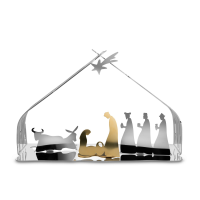 Alessi BARK Crib Nativity Ornament - 18/10 Stainless Steel