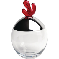 Alessi Big Ovo Biscuit Box / Jar in Pomegranate Red