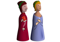 Alessi Dante e Virgilio set of two figurines