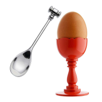 Alessi Dressed Plastic Egg Cup with Spoon - Red