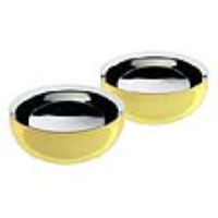Alessi Love Set of Two Small Bowls - Yellow bud