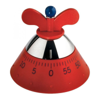 Alessi Michael Graves kitchen timer - Red