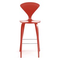 Cherner Bar & Counter Stool With Wooden Legs - Counter (Seat height 635mm)/Stella Orange