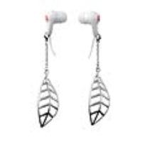 e-my LEAFY Ear Jewellery Earphones - White