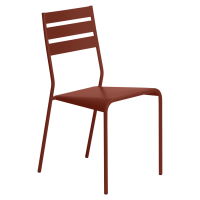 Fermob Facto Stacking Chair - By Patrick Jouin - Red Ochre