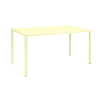 Fermob Inside Out Rectangular Dining Table (140 x 70cm) - Frosted Lemon
