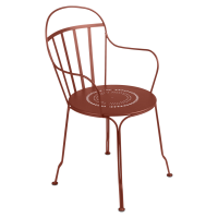 Fermob Louvre Armchair (Stacking) - Red Ochre