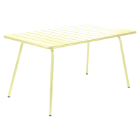 Fermob Luxembourg Dining Table (143 x 80cm / 4 Angled Legs) - Frosted Lemon