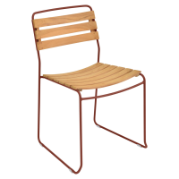 Fermob Surprising Teak Chair (Stackable) - Red Ochre