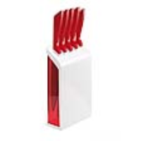 Guzzini My Kitchen set of 5 knives with block - Red