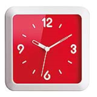 Guzzini Orologio Times Square clock - Red