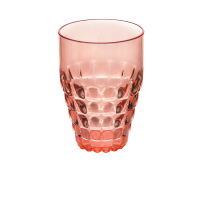 Guzzini Tiffany Tall Plastic Tumbler - Drinking Glass (510ml) - Coral Transparent