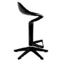 Kartell Spoon Height Adjustable Barstool Swivel Gloss - 09/black