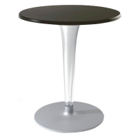 Kartell TopTop Round Cafe Table Tulip Leg & Grey Base - 09/black