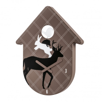 Koziol TOC-TOC Wall Clock - Brown (forest creatures)