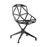 Magis Chair_One_4Star swivel or non swivel - Black (Fixed chair)