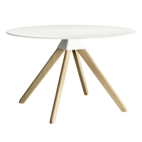 Magis Cuckoo - The Wild Bunch Table - White MDF top / Natural frame