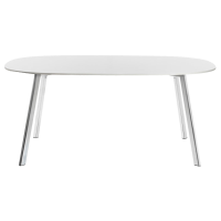 Magis Deja-vu Large Rectangular Table (98 x 160cm Top) - White MDF top