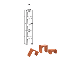 Magis EUR Shelving System - Composition A - terracota