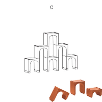 Magis EUR Shelving System - Composition C - terracotta