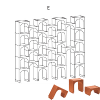 Magis EUR Shelving System - Composition E - terracotta
