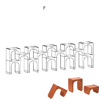 Magis EUR Shelving System - Composition F - terracotta